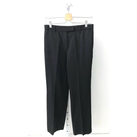 ULTRA OZBEK Italy Woven Striped Dress Pants Pinstripe Trousers Black 44 US 10 - Picture 1 of 12